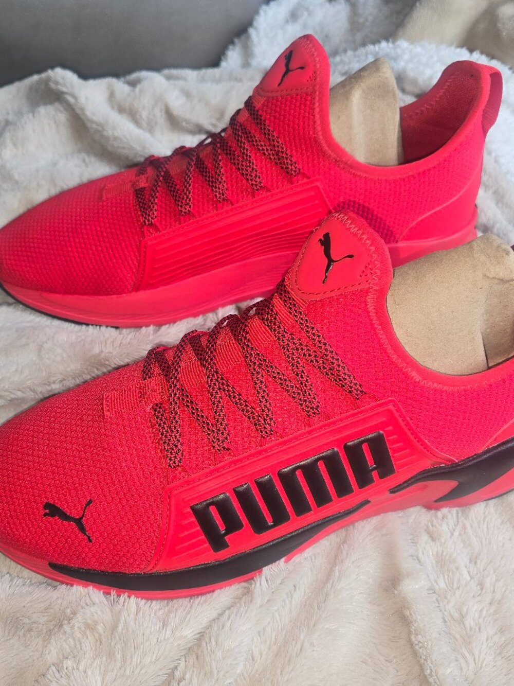 PUMA MENS RED SHOE SOFTRIDE PREMIER SLIP-ON WIDE - Picture 1 of 7